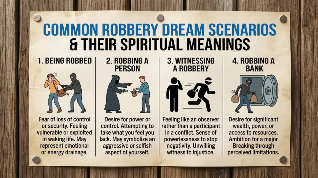 Common Robbery Dream Scenarios and Their Spiritual Meanings