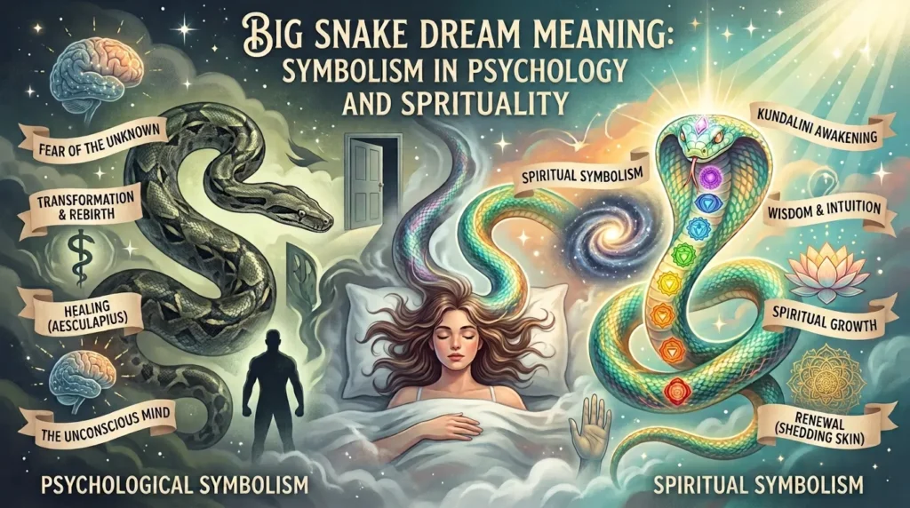 Big Snake Dream Meaning: Symbolism in Psychology and Spirituality