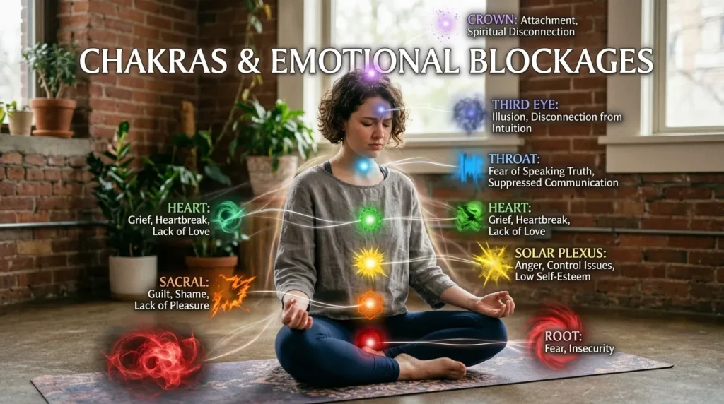 Connection to Chakras and Emotional Blockages