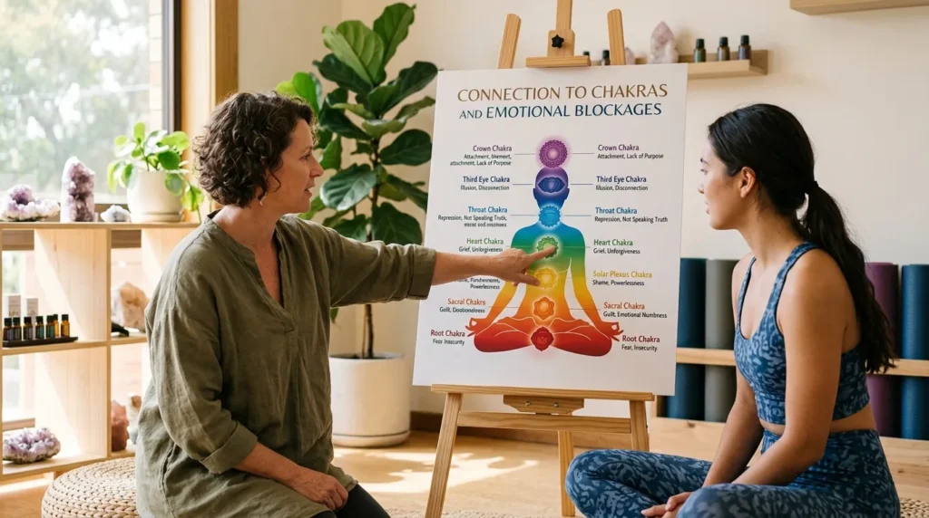 Connection to Chakras and Emotional Blockages