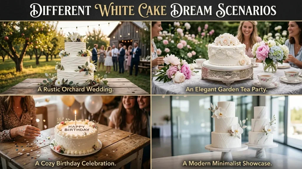 Different White Cake Dream Scenarios